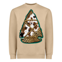 Mushroom cowhide leopard arrowhead Heavyweight Sweatshirt - Jasminsmagicworld