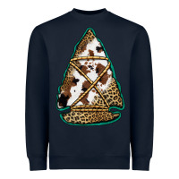 Navy cowhide leopard arrowhead Heavyweight Sweatshirt - Jasminsmagicworld