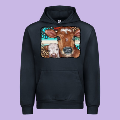 Cows Serape Leopard Gemstone Urban Hoodie Designed By Cowcowdesign
