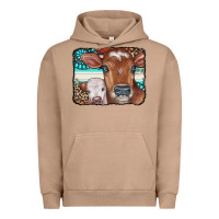 Pigment Burro Cows Serape Leopard Gemstone Urban Hoodie - CowCowDesign