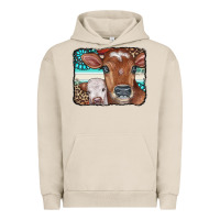 Pigment French Oak Cows Serape Leopard Gemstone Urban Hoodie - CowCowDesign