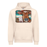 Sandshell Cows Serape Leopard Gemstone Urban Hoodie - CowCowDesign