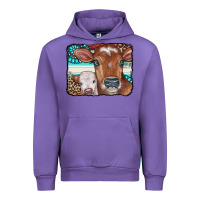 Tulip Cows Serape Leopard Gemstone Urban Hoodie - CowCowDesign