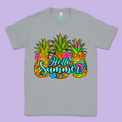 Hello Summer Pineapple Classic Tee Designed By Jasminsmagicworld