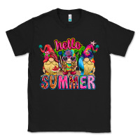 Black Hello summer Gnome Classic Tee - CowhideDigitalArt