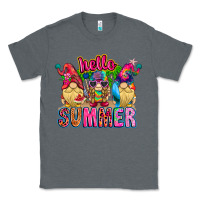 Charcoal Heather Hello summer Gnome Classic Tee - CowhideDigitalArt