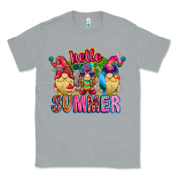 Heather Grey Hello summer Gnome Classic Tee - CowhideDigitalArt
