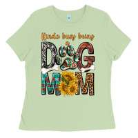 Matcha kinda busy being a dog mom Ladies Tee - texasbilliewilder