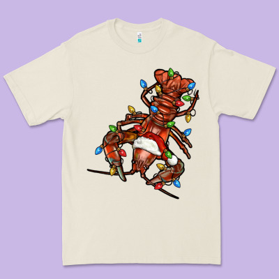 Christmas Crawfish Premium Tee Designed By Fadigitalartstudio