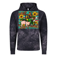 Cloud Black western farm tractor pig rooster cow sunflowers Vintage Hoodie - Artiststas