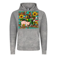 Cloud Rock western farm tractor pig rooster cow sunflowers Vintage Hoodie - Artiststas