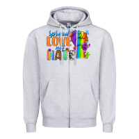 Heather Grey Spread Love Not Hate Zipper Hoodie - BundleAndBundleShop