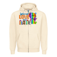 Sandshell Spread Love Not Hate Zipper Hoodie - BundleAndBundleShop
