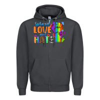 Smoke Spread Love Not Hate Zipper Hoodie - BundleAndBundleShop