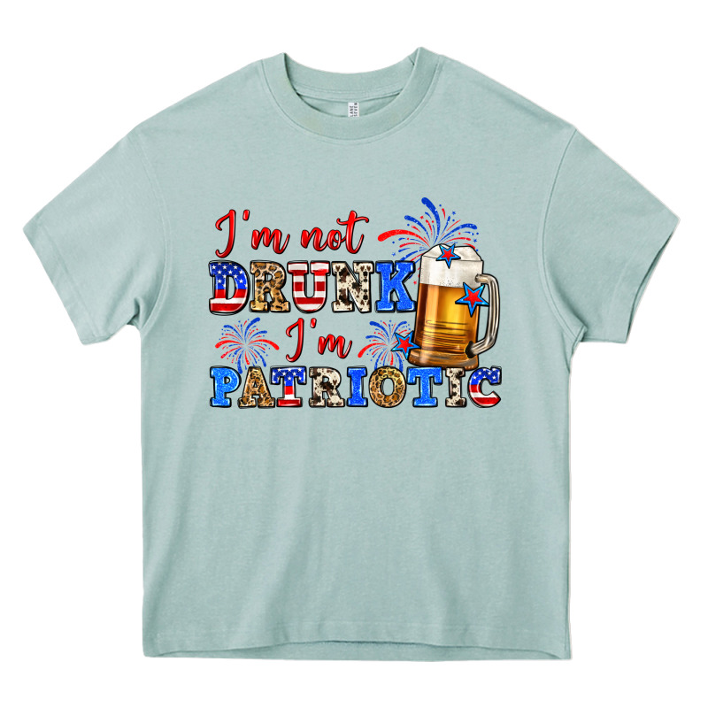 I'm Not Drunk I'm Patriotic Zillion Heavy Core Tee by Zillion Design Studio | Teevron