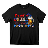 Black i'm not drunk i'm patriotic zillion Heavy Core Tee - Zillion Design Studio