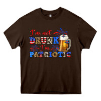 Chocolate Brown i'm not drunk i'm patriotic zillion Heavy Core Tee - Zillion Design Studio
