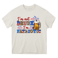 Cream i'm not drunk i'm patriotic zillion Heavy Core Tee - Zillion Design Studio