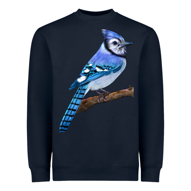 Blue Jay Bird Heavyweight Sweatshirt by LillyAllenDesigns | Teevron