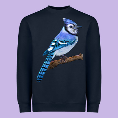 Blue Jay Bird Heavyweight Sweatshirt Designed By Lillyallendesigns