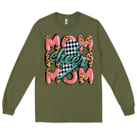 Army Green cheer mom Long Sleeve Tee - MaliasSmallBusiness