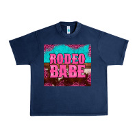 Navy rodeo babe cowhide leopard turquoise Urban Heavy Tee - BarkalooDesign