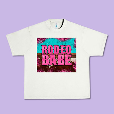 Rodeo Babe Cowhide Leopard Turquoise Urban Heavy Tee Designed By Barkaloodesign