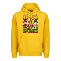 Lemon Chillin' with my gnomes Premium Hoodie - NancyCooperArtShop