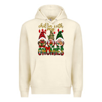 Sandshell Chillin' with my gnomes Premium Hoodie - NancyCooperArtShop