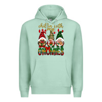 Seafoam Chillin' with my gnomes Premium Hoodie - NancyCooperArtShop