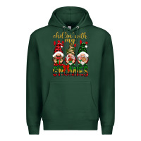Sports Green Chillin' with my gnomes Premium Hoodie - NancyCooperArtShop