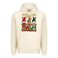 Tofu Chillin' with my gnomes Premium Hoodie - NancyCooperArtShop