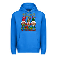 True Royal Chillin' with my gnomes Premium Hoodie - NancyCooperArtShop