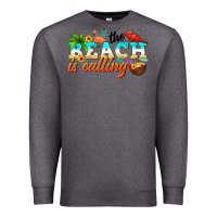 Charcoal Heather the beach is calling Premium Sweatshirt - NancyCooperArtShop