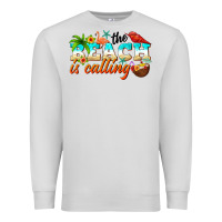 Dove Grey the beach is calling Premium Sweatshirt - NancyCooperArtShop