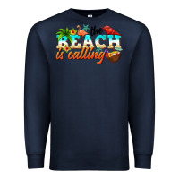 Navy the beach is calling Premium Sweatshirt - NancyCooperArtShop