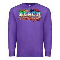 Purple the beach is calling Premium Sweatshirt - NancyCooperArtShop
