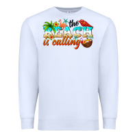 White the beach is calling Premium Sweatshirt - NancyCooperArtShop