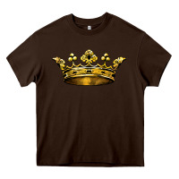 Chocolate Brown crown Heavy Core Tee - BarkalooDesign