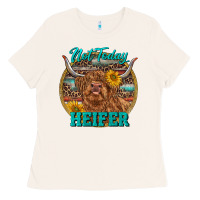 Bone Highland Heifer Western Ladies Tee - RanaPortraitStore