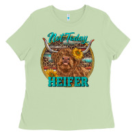 Matcha Highland Heifer Western Ladies Tee - RanaPortraitStore