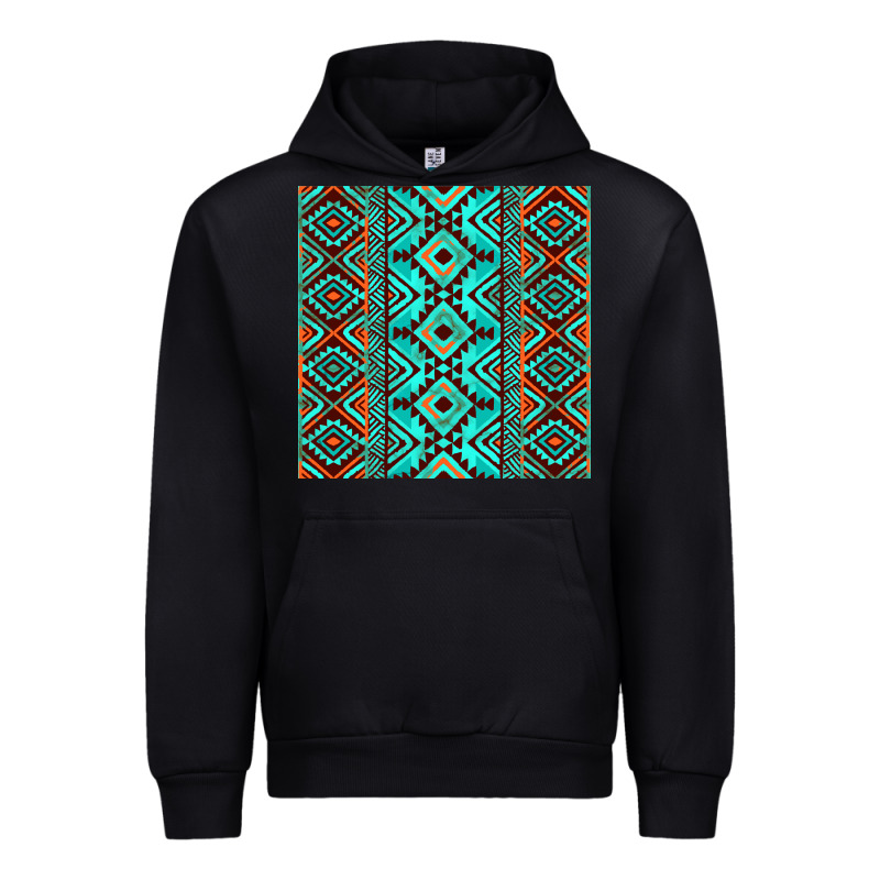 Aztec Turquoise Pattern Urban Hoodie by CowCowDesign | Teevron