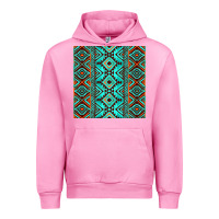 Fuchsia Pink Aztec Turquoise Pattern Urban Hoodie - CowCowDesign