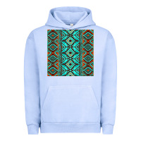 Pigment Grape Ice Aztec Turquoise Pattern Urban Hoodie - CowCowDesign