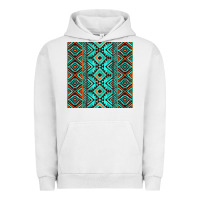 Pigment Lunar Rock Aztec Turquoise Pattern Urban Hoodie - CowCowDesign