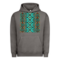 Pigment Tornado Aztec Turquoise Pattern Urban Hoodie - CowCowDesign