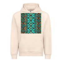 Sandshell Aztec Turquoise Pattern Urban Hoodie - CowCowDesign