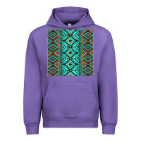 Tulip Aztec Turquoise Pattern Urban Hoodie - CowCowDesign