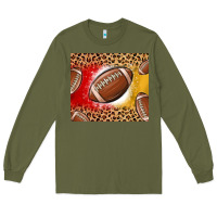 Army Green team color red and gold football Long Sleeve Tee - MaliasSmallBusiness