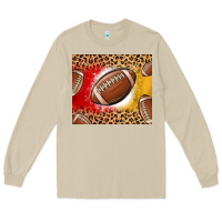 Mushroom team color red and gold football Long Sleeve Tee - MaliasSmallBusiness